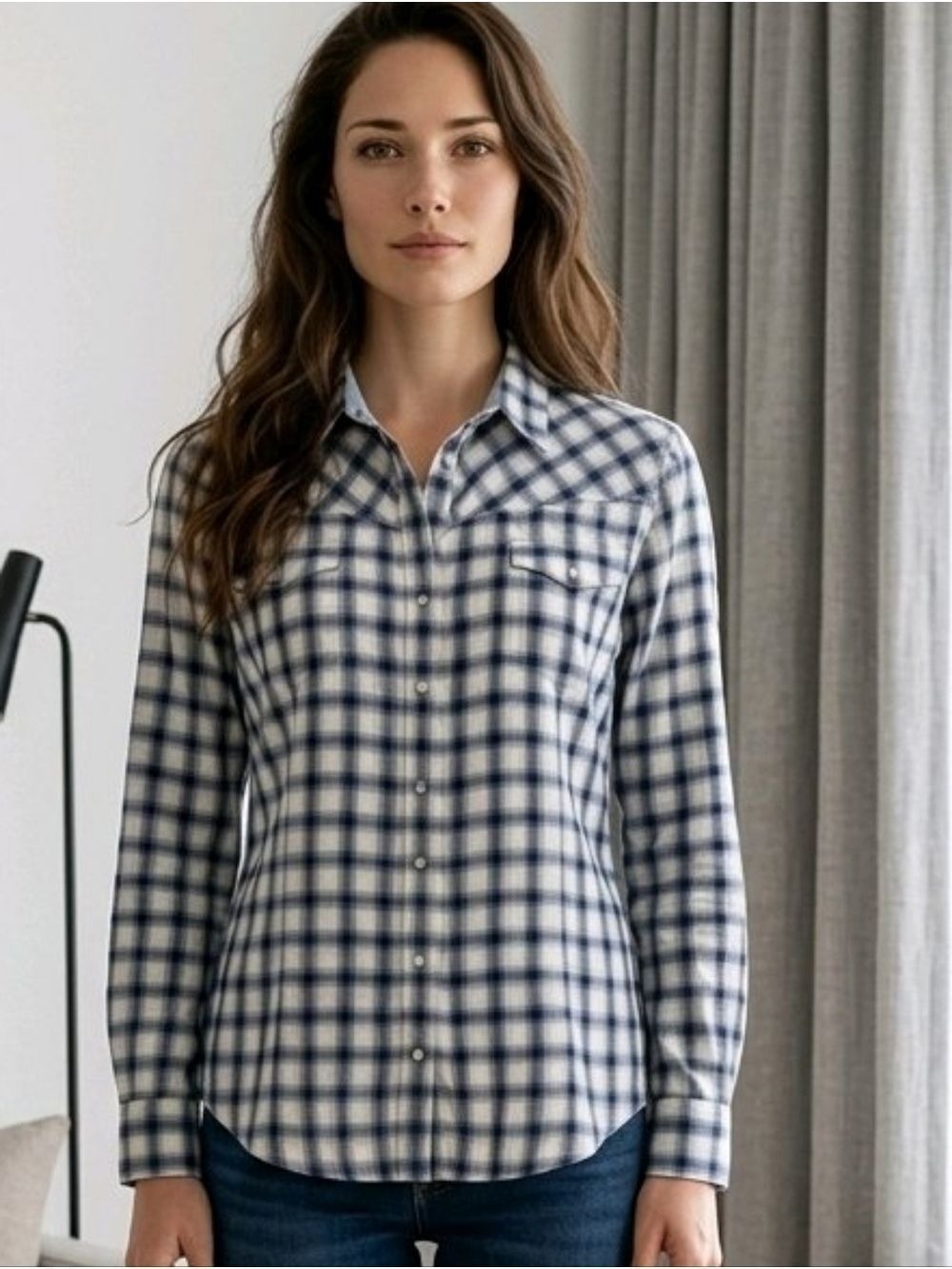 Tommy Hilfiger Button Up Shirt Women's 22W #LS16